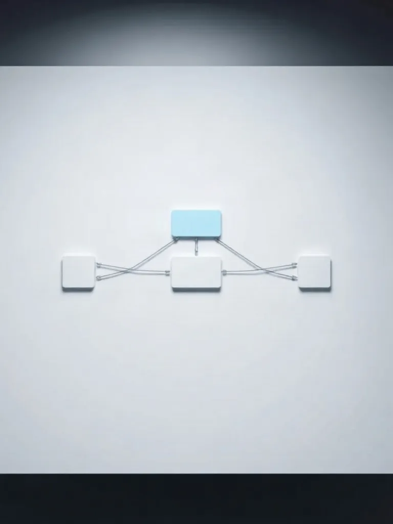 Esquema de un flujo de automatización con tres nodos conectados